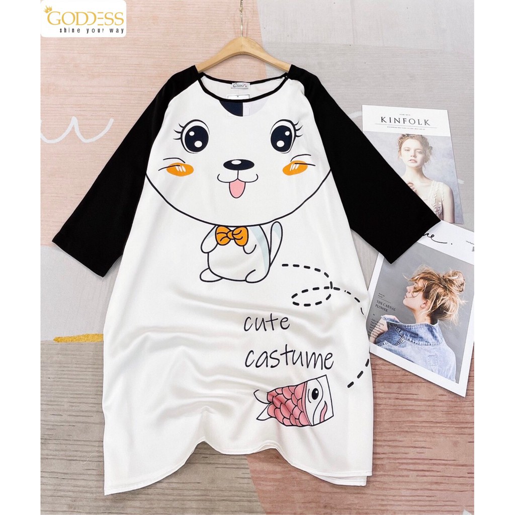 [Mã GODD2407 giảm 5% đơn 199K] Đầm Pijama Lụa Satin  Đầm váy ngủ Bigsize 40 - 65kg lụa mát mịn cao cấp