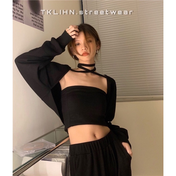 TKLIHN Set áo ROSE BLACKPINK áo croptop dài tay phong cách ROSE sexy cá tính FASHIONITA 2021 KÈM ẢNH THẬT CUỐI