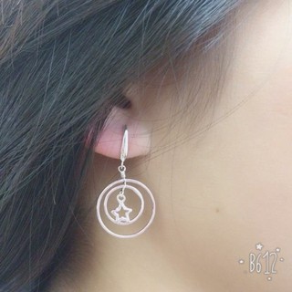 Bông Tai Nữ Dạng Tròn - Khuyên Tai Nữ Bạc Thật