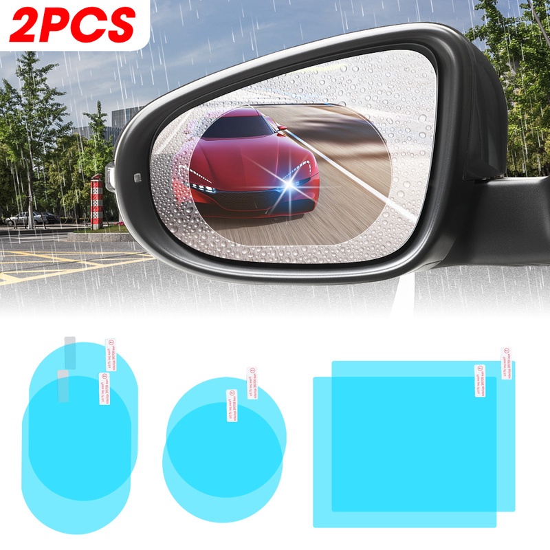 Set 2 Phim Dán Bảo Vệ Gương Chiếu Hậu Xe Hơi/Xe Máy/Xe Hơi Chống Nước/Sương Mù An Toàn