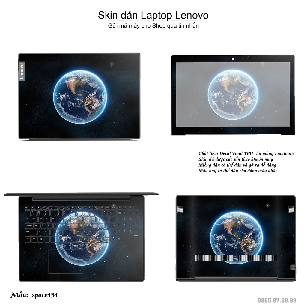 Skin dán Laptop Lenovo in hình không gian _nhiều mẫu 26 (inbox mã máy cho Shop)