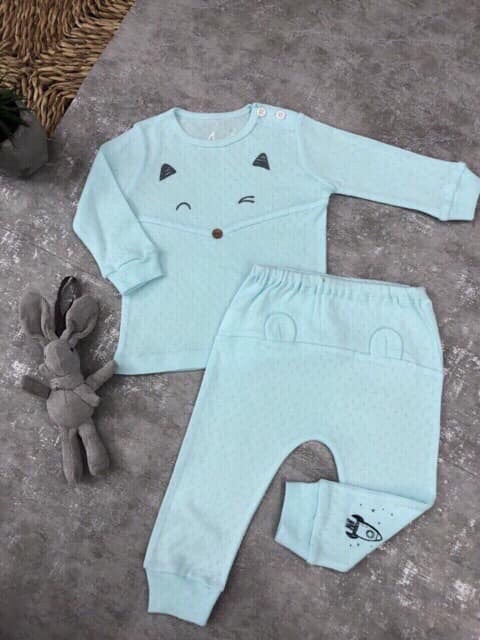 [ẢNH THẬT] Bộ thu đông vải thoáng Momma Baby cài vai mềm mịn cho bé