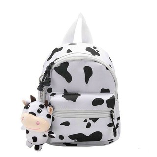 Sỉ Balo mini, balo thời trang BL218 chất vải canvas họa tiết bò sữa độc đáo cá tính