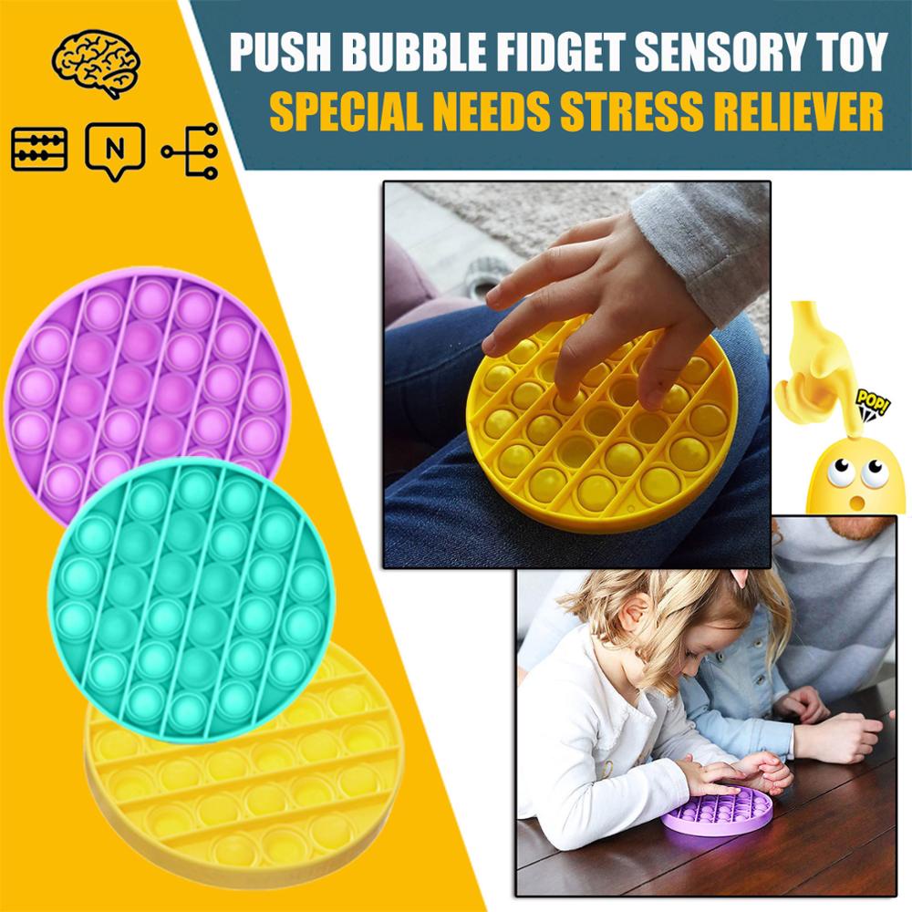 Đồ chơi giáo dục Pop Push / đồ chơi giải trí bảy sắc cầu vồng / nhiều hình dạng / đồ chơi bong bóng ngón tay / giải tỏa căng thẳng hiệu quả cho người lớn và trẻ em
