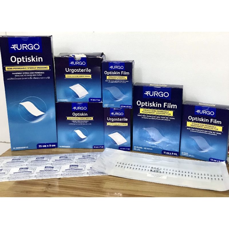 Băng gạc Urgo Optiskin vô trùng không thấm nước nhiều kích thước