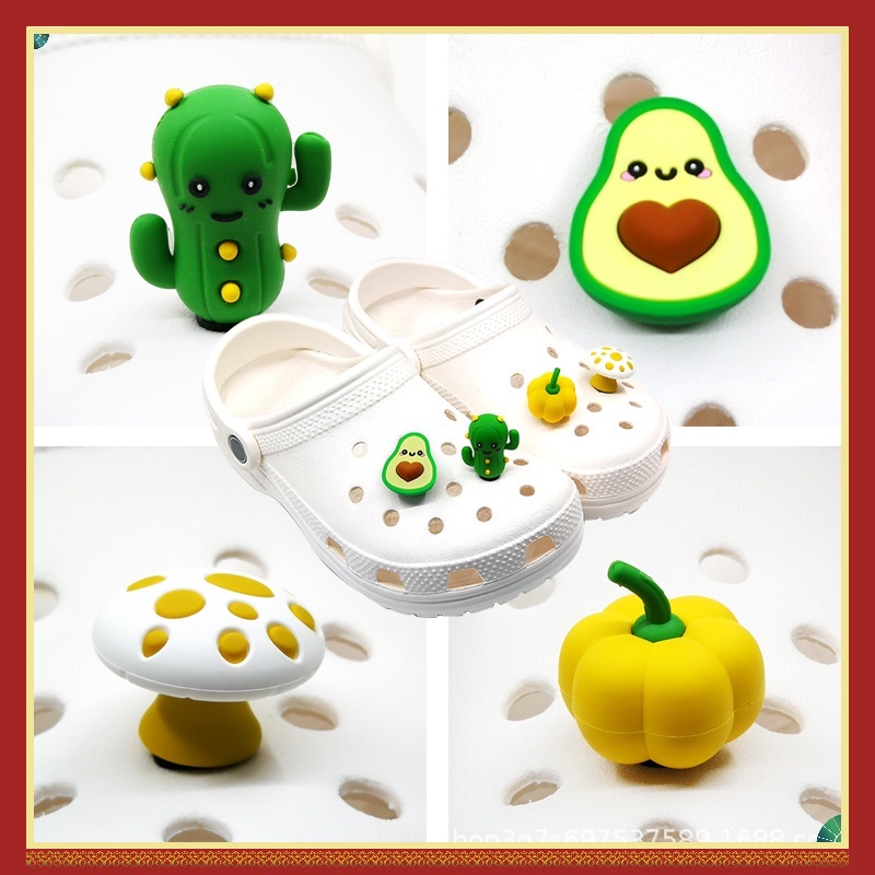 Phụ Kiện Trang Trí Vòng Tay/Túi Xách Bằng Nhựa Pvc Họa Tiết Hoa 3D Dễ Thương