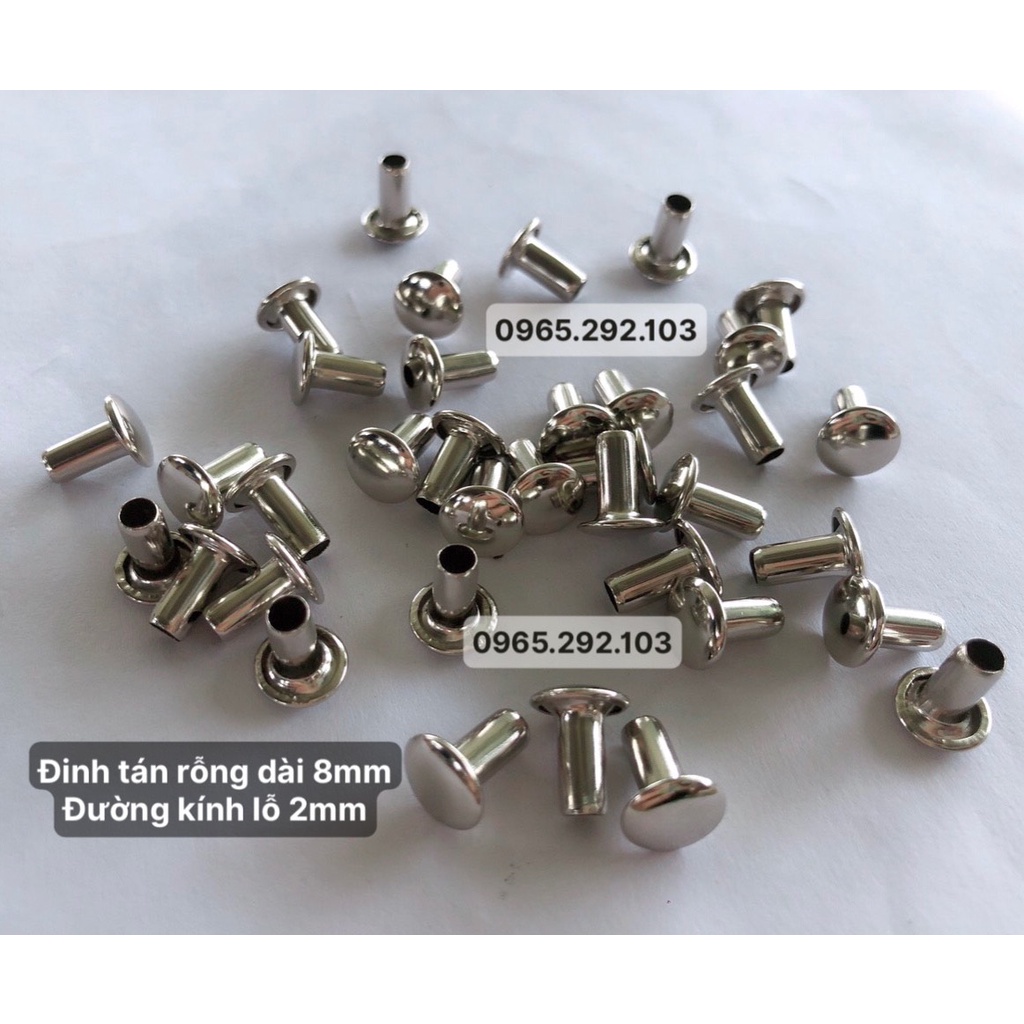 Đinh Tán Rỗng 8x3mm 100g, Đinh Mũ Bảo Hiểm 100g