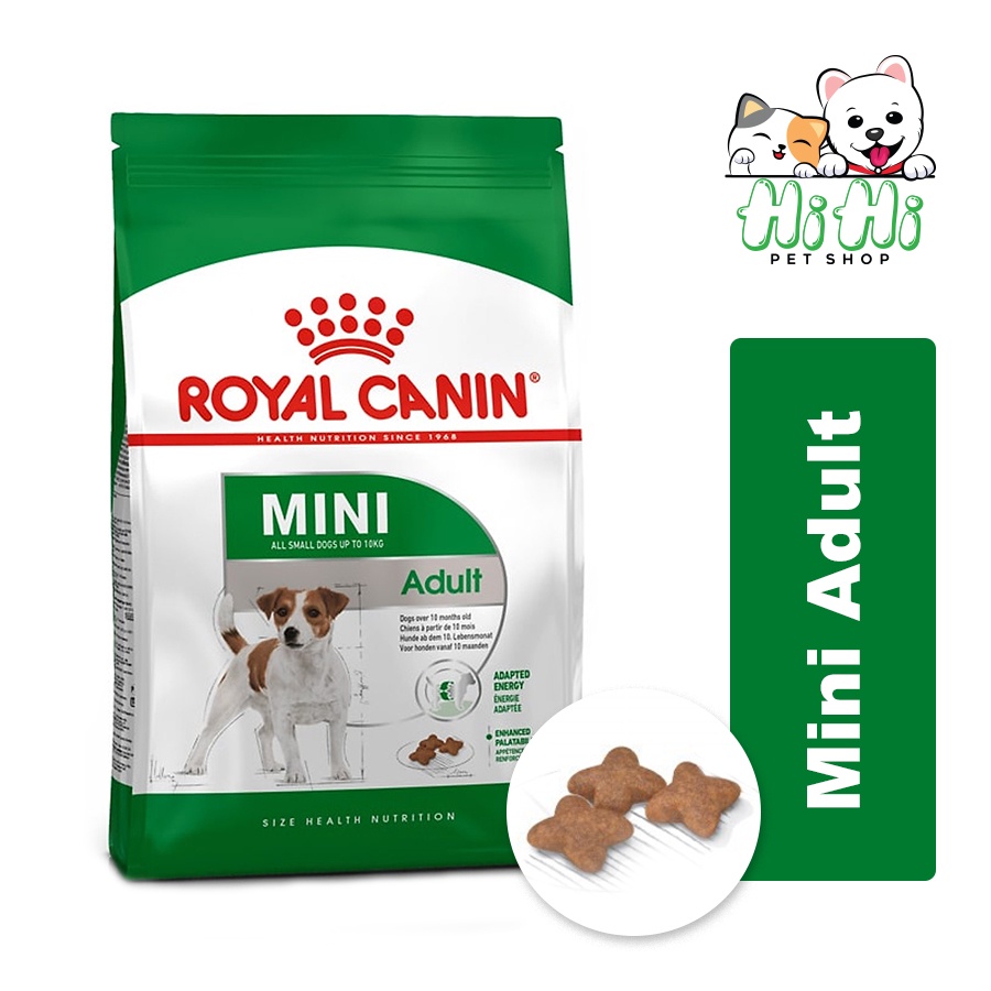 Thức ăn hạt cho chó nhỏ cân nặng dưới 10kg - Royal Canin Mini Adult - bao nguyên 8kg và bao nguyên 15kg