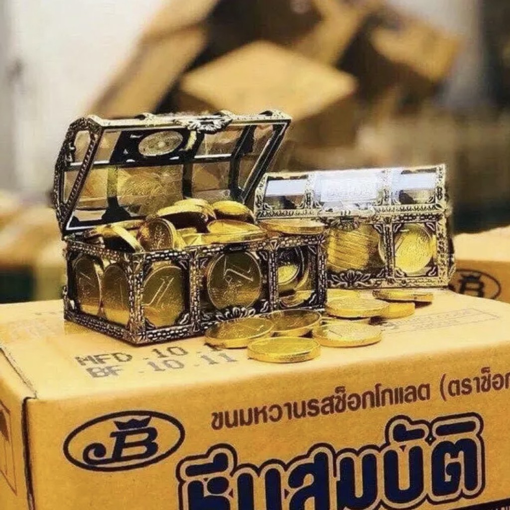 Socola Rương Vàng Thái Lan - Kẹo Socola Đồng Tiền Vàng 112g