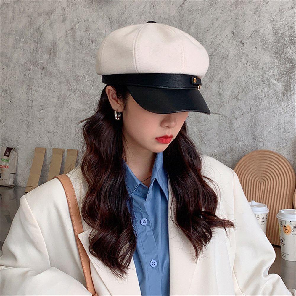 EUTUS Mũ Beret Len Phong Cách Cổ Điển Cho Nữ