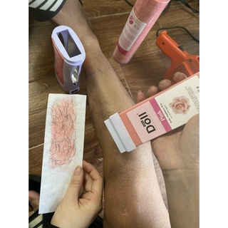 Combo máy wax lông + sáp+ giấy wax