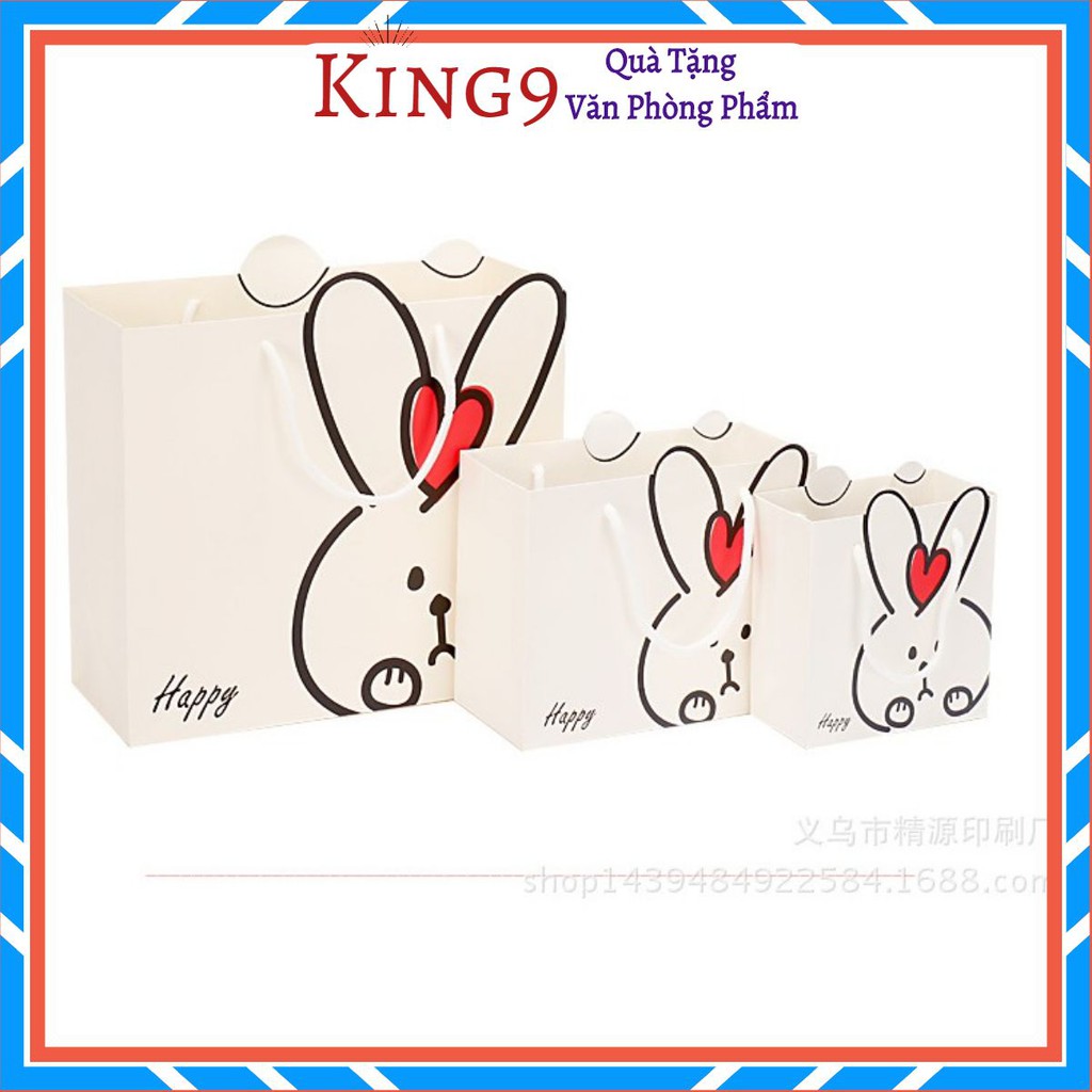 Túi quà giấy hình con thỏ dễ thương quà tặng sinh nhật valentine phụ kiện quà tặng king9