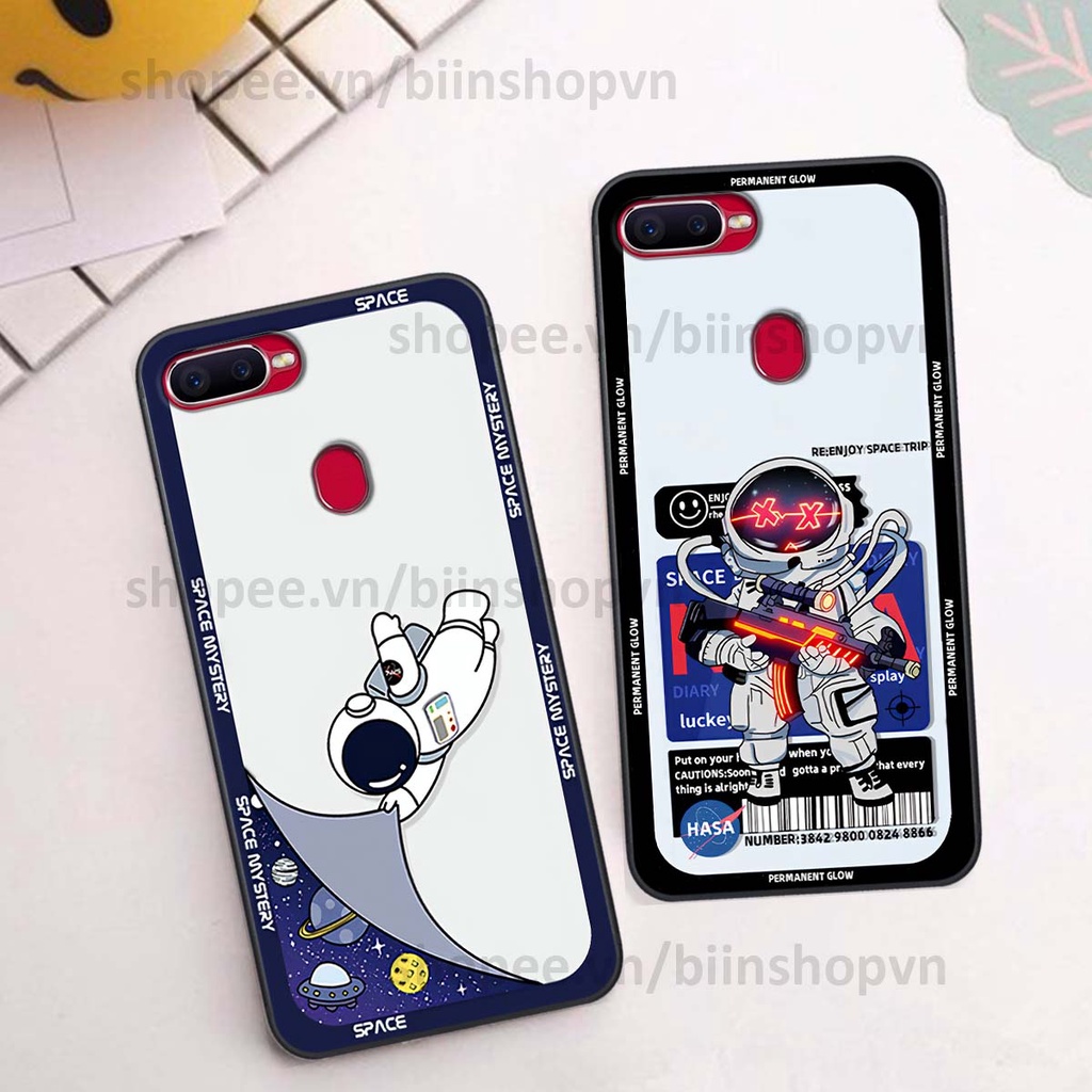 Ốp Oppo A5s / A7 / F9 / A12 phi hành gia vũ trụ space.x siêu đẹp, thời trang