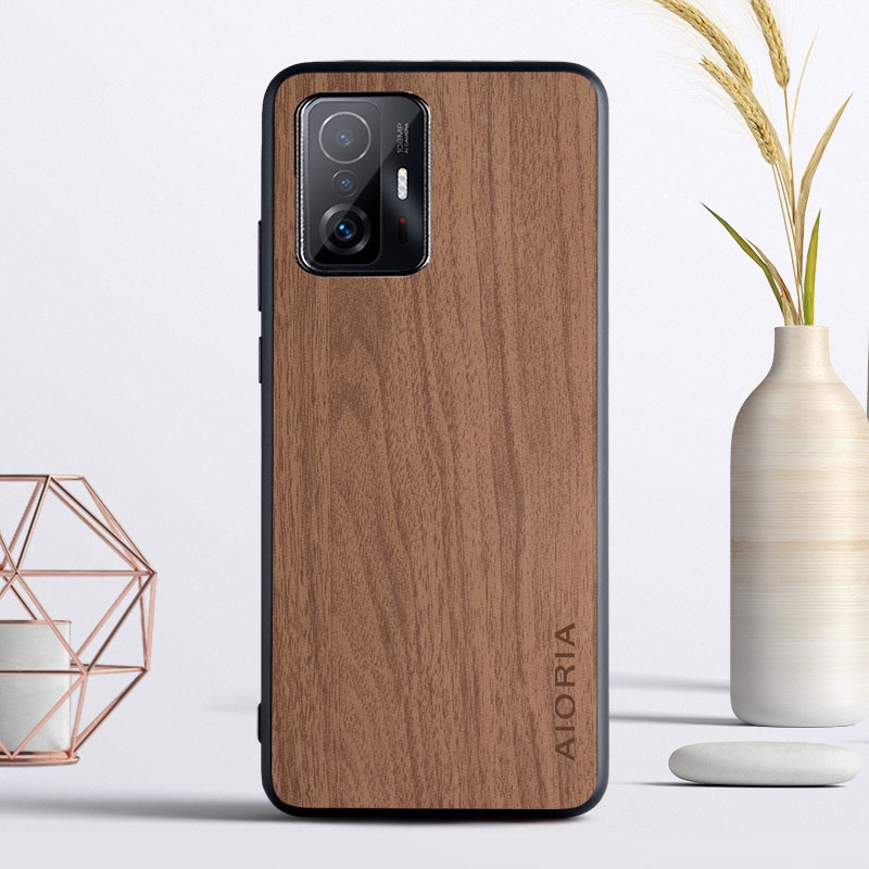 Ốp Điện Thoại tpu + pc 3 Trong 1 Họa Tiết Vân Gỗ Sang Trọng Cho xiaomi 11t pro xiaomi 11t pro
