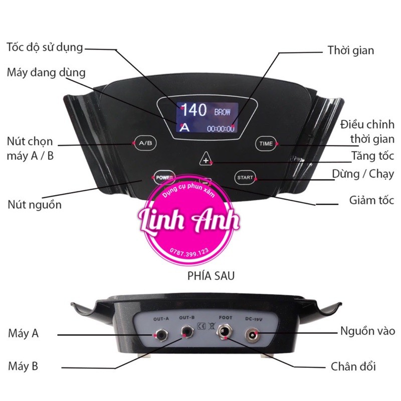 MÁY KỸ THUẬT SỐ HAI TAY CẦM BLACKPEARL 3 LÕI ĐỒNG