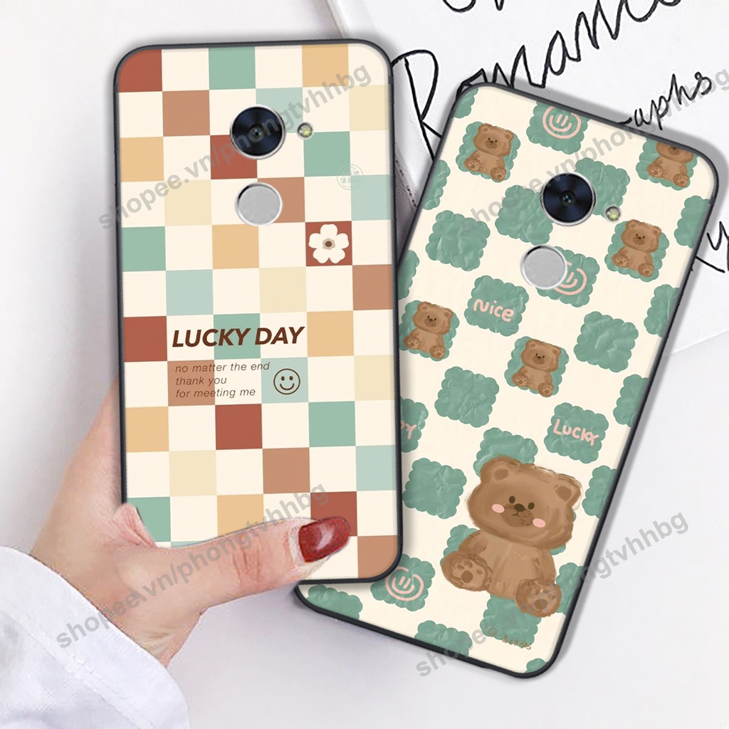 ỐP LƯNG HUAWEI Y7 PRIME - GR5 2016 - GR5 2017 trái tim cực đẹp gấu siêu chất