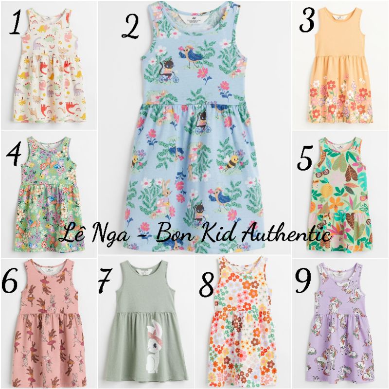 Váy cotton kid HM UK/US/JP sz 1.5-2, 2-4, 4-6, 6-8, 8-10