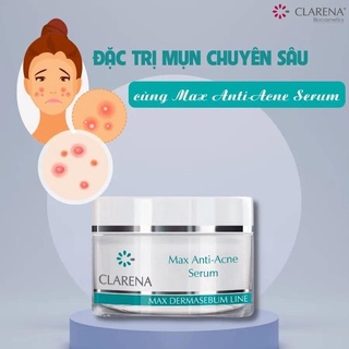 Serum giảm viêm, giảm mụn tại điểm max anti - acne serum clarena pháp