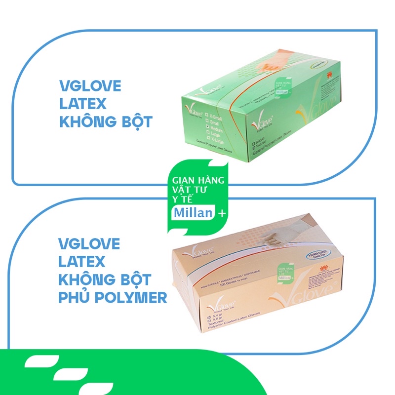 10 hộp Găng tay y tế KHÔNG BỘT VGLOVE