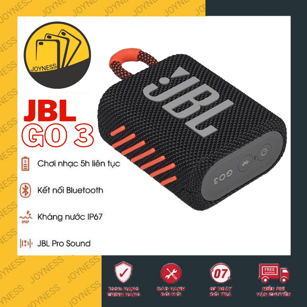 Loa Bluetooth JBL Go 3 ✔Hỗ Trợ Khe Cắm Thẻ Nhớ - Bảo Hành 12 Tháng
