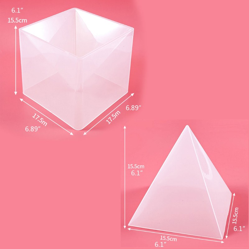 Khuôn Silicone Hình Kim Tự Tháp 3d 15cm / 5.9 &quot;