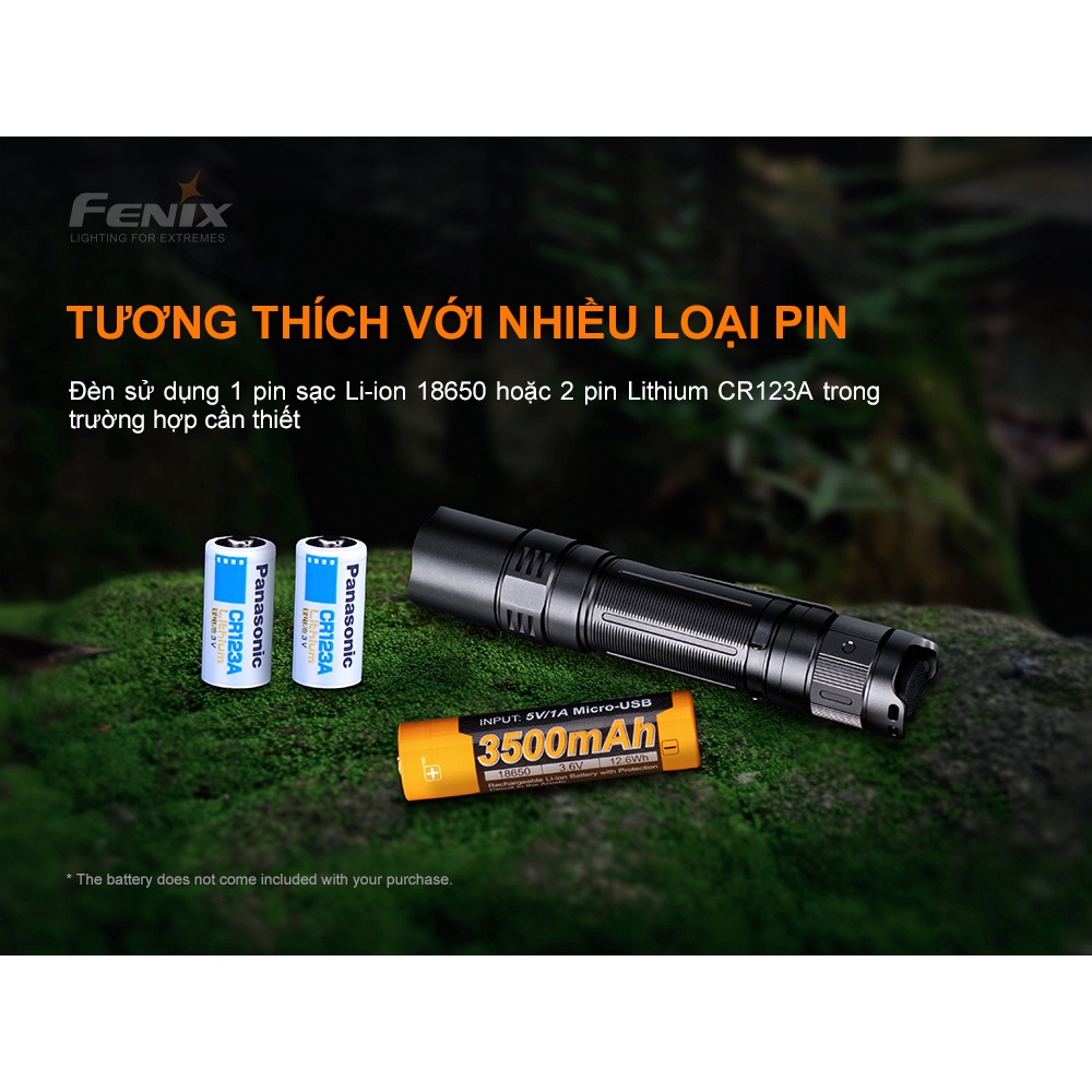 Đèn pin FENIX PD32 V2.0 độ sáng 1200 lm chiếu xa 395m sử dụng pin sạc 18650