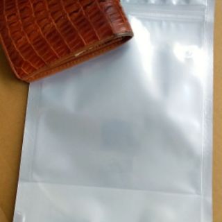500g túi zip đáy đứng 1 mặt bạc và 1 mặt trong