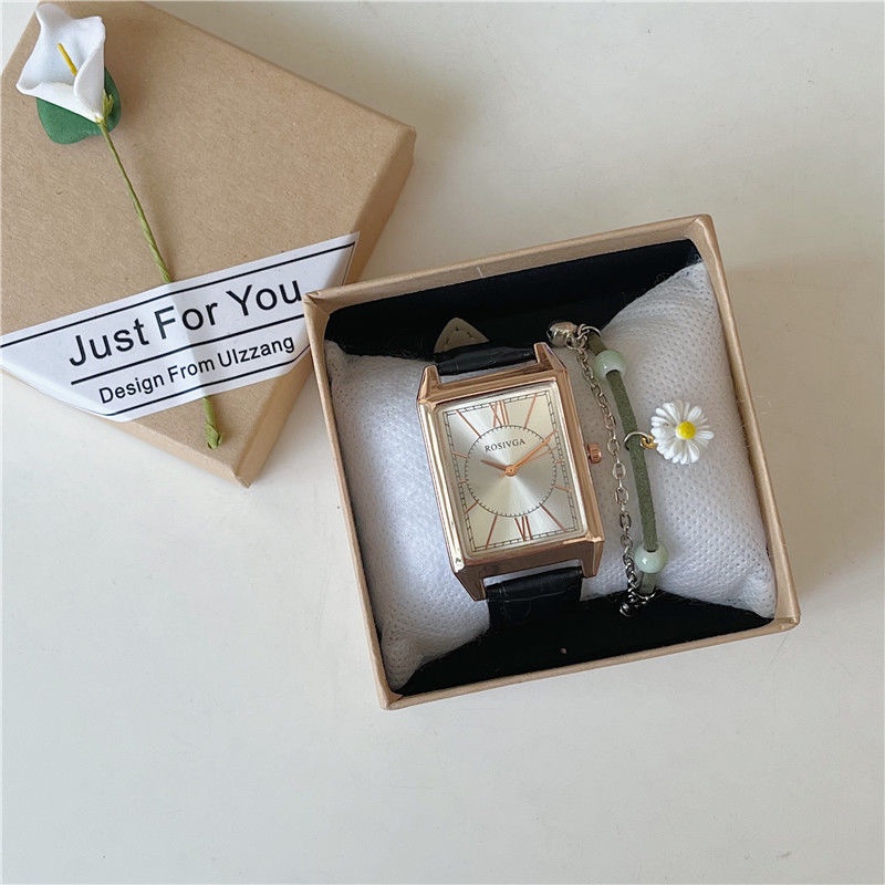 Đồng Hồ Winnerbeautifulladiessquarenichejokerretrosquarquartzwomen Chống Thấm Nước