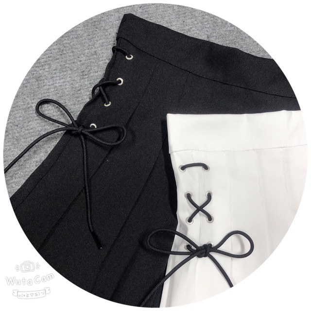 Chân váy xếp ly xỏ dây bên | BigBuy360 - bigbuy360.vn