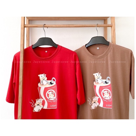 Áo Thun Tay Lỡ Unisex BÒ COLA màu NÂU 🥤/Nam nữ unisex/FREESHIP 99K ❤️ Jaystoree2