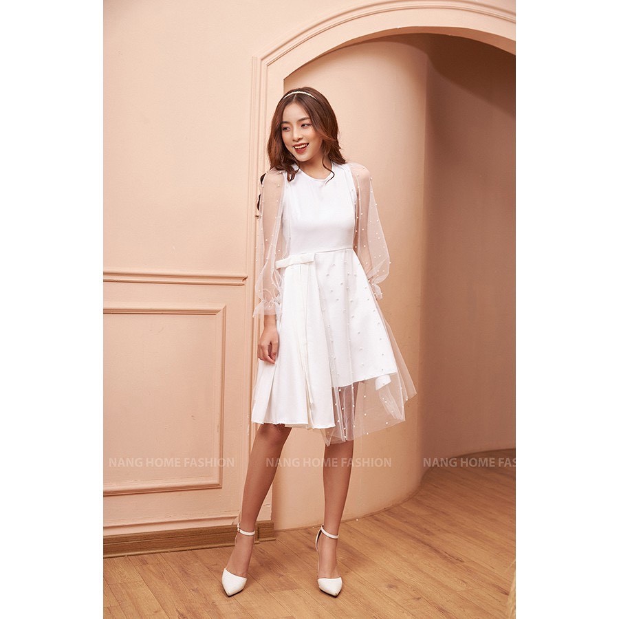 Váy trắng thiết kế Mina Dress dự tiệc dạ hội đi cưới kỷ yếu - Ảnh thật 100% - Thời Trang Váy