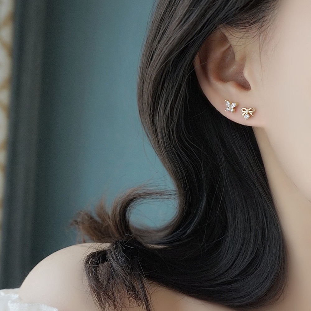 1 Đôi Khuyên Tai Hình Trái Tim/Bướm/Bướm Vintage Thời Trang Yanqueens  Quà tặng trang sức