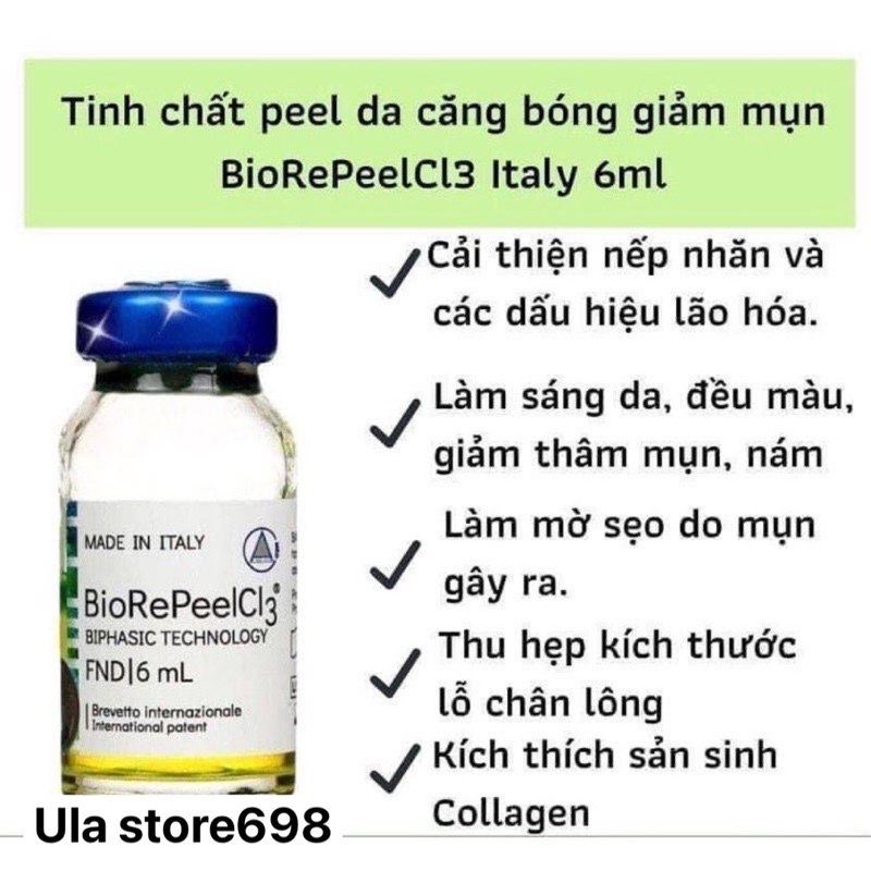 Tinh Chất Peel Da Italy Giảm Mụn Căng Bóng Trẻ Hóa Da Biore Peel.Cl3