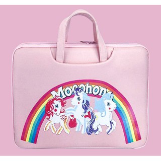 Túi chống sốc laptop da Ngựa Pony Hồng - Chống Sốc 4 Lớp, Phủ Nhung Êm Ái