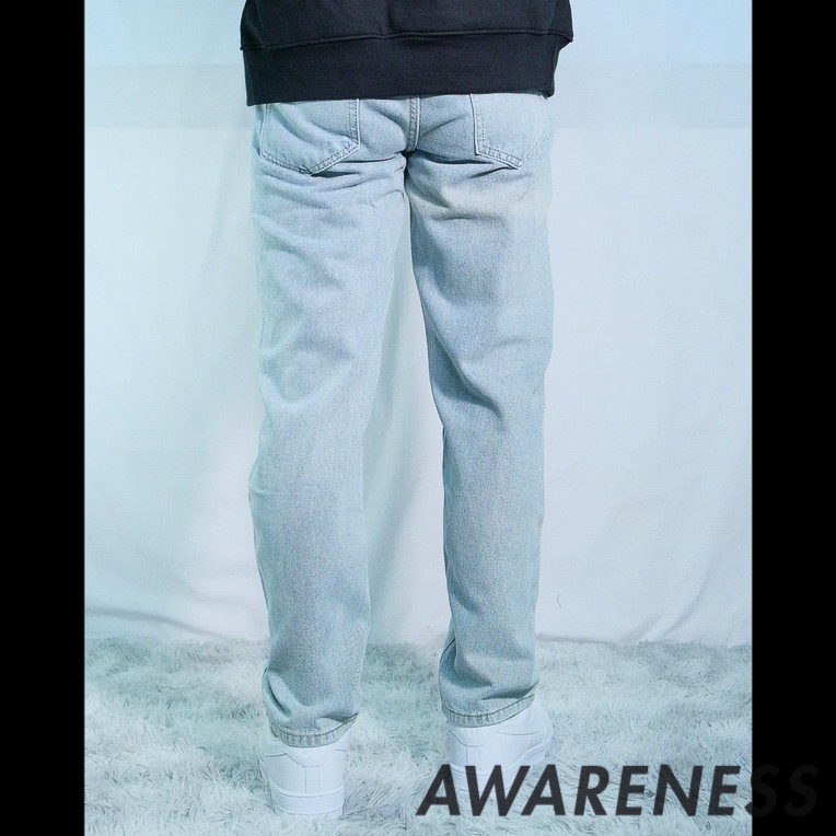Quần Jean Xanh Baggy Nam Hàn Quốc - Phong cách dễ phối đồ - Quần Jean ống rộng - awareness | BigBuy360 - bigbuy360.vn