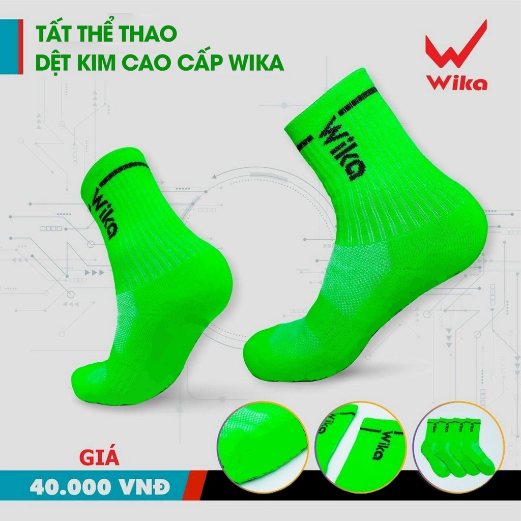 Tất vớ dệt kim chính hãng Wika - dành cho thể thao, bóng đá, bóng chuyền, thời trang, nam nữ. Thương hiệu Nike, Adidas.