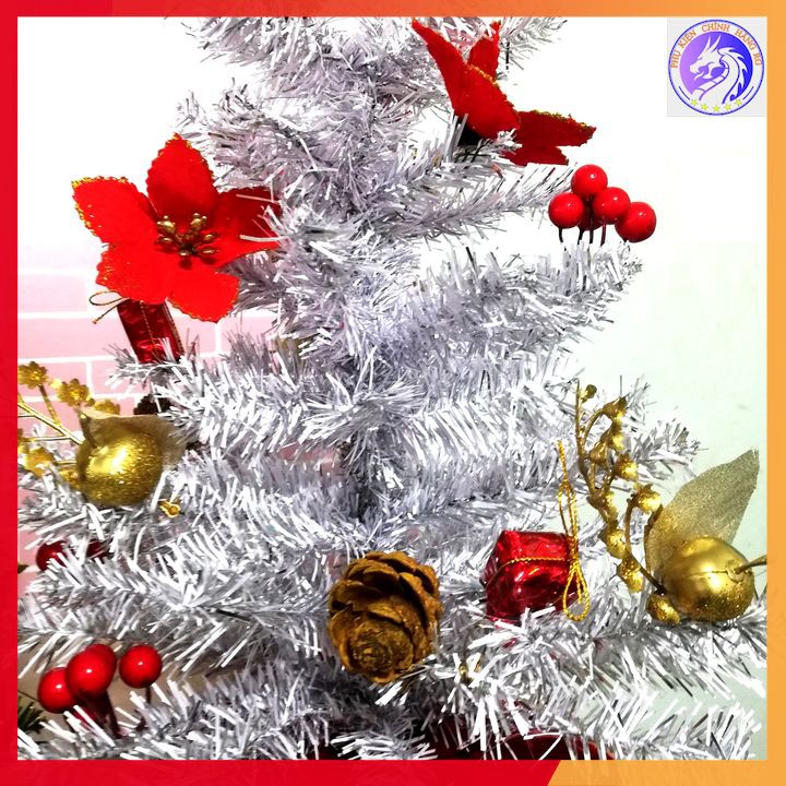 Cây Thông Noel Màu Trắng Bạc 40 - 60 cm Trang Trí Lễ Giáng Sinh