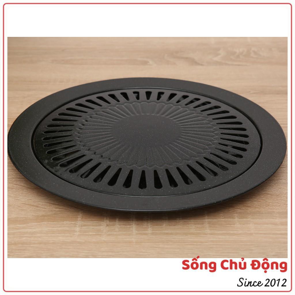 Vỉ nướng chống dính Rainy RN 30VNM 30cm, vỉ nướng thép tráng men dễ chùi rửa