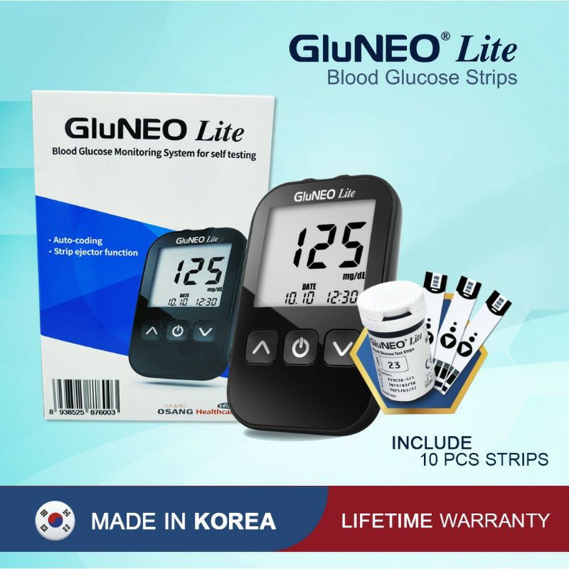 [Hot]Máy Đo Đường Huyết GluNEO Lite Hàng KM Glucerna BH Trọn Đời