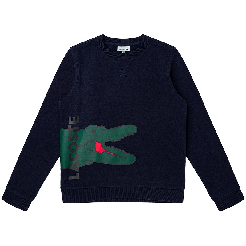 Lacoste Áo sweater Thể Thao Cổ Tròn In Họa Tiết Cá Sấu Thời Trang Cho Nam