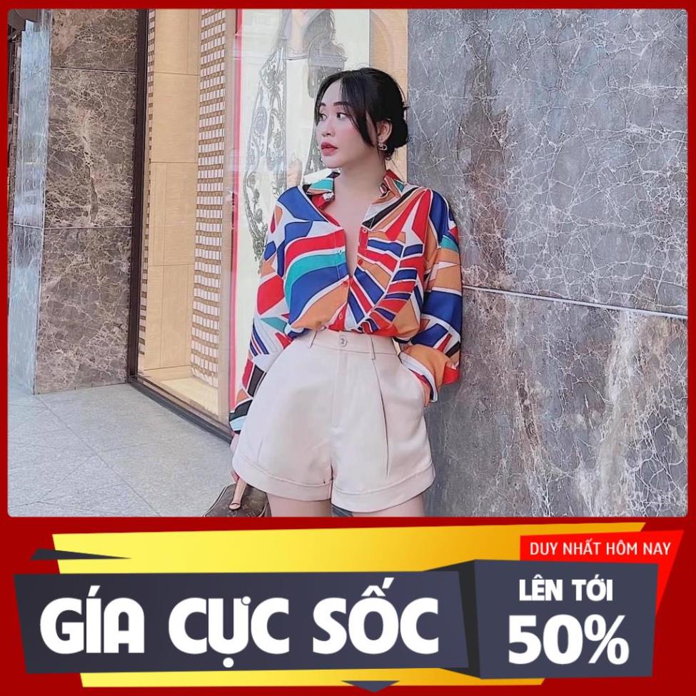 Set đồ nữ cá tính, set quần sóc áo sơ mi đi chơi sang chảnh mùa hè đẹp 8A00176 ཾ