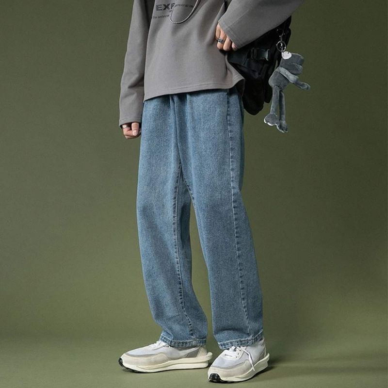 quần jean nam baggy cao cấp dáng suông ống rộng chất bò đẹp 023 | WebRaoVat - webraovat.net.vn