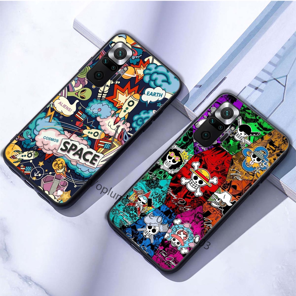 Ốp lưng Xiaomi Redmi Note 10-10S 4G/10 Pro 4G in hình thương hiệu thời trang đa sắc cá tính.