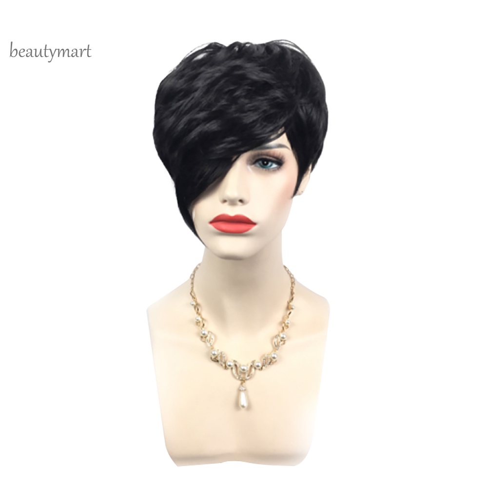 Bộ tóc giả ngắn màu đen cá tính cho nữ