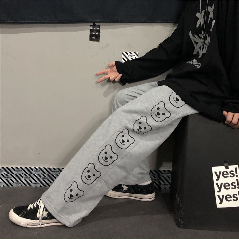 Quần Dài Mỏng Dáng Suông In Hình Gấu Dễ Thương Thời Trang Mùa Hè 2020 | BigBuy360 - bigbuy360.vn