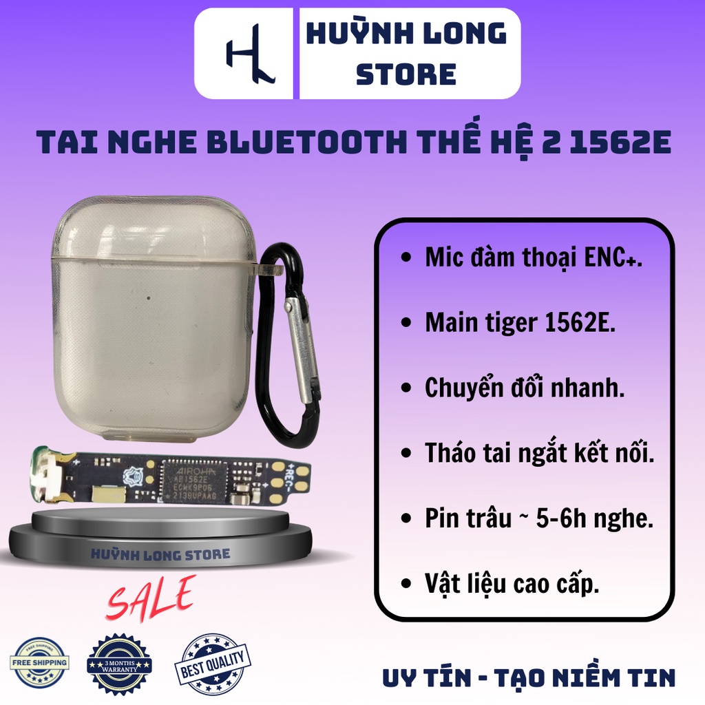 Tai nghe bluetooth TWS thế hệ 2 - bản mới nhất - đầy đủ tính năng