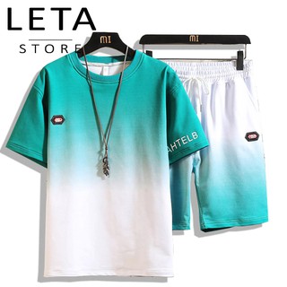 Set Bóng Rổ Hoạ Tiết Loang Xanh Chất Thun Mát - BD12