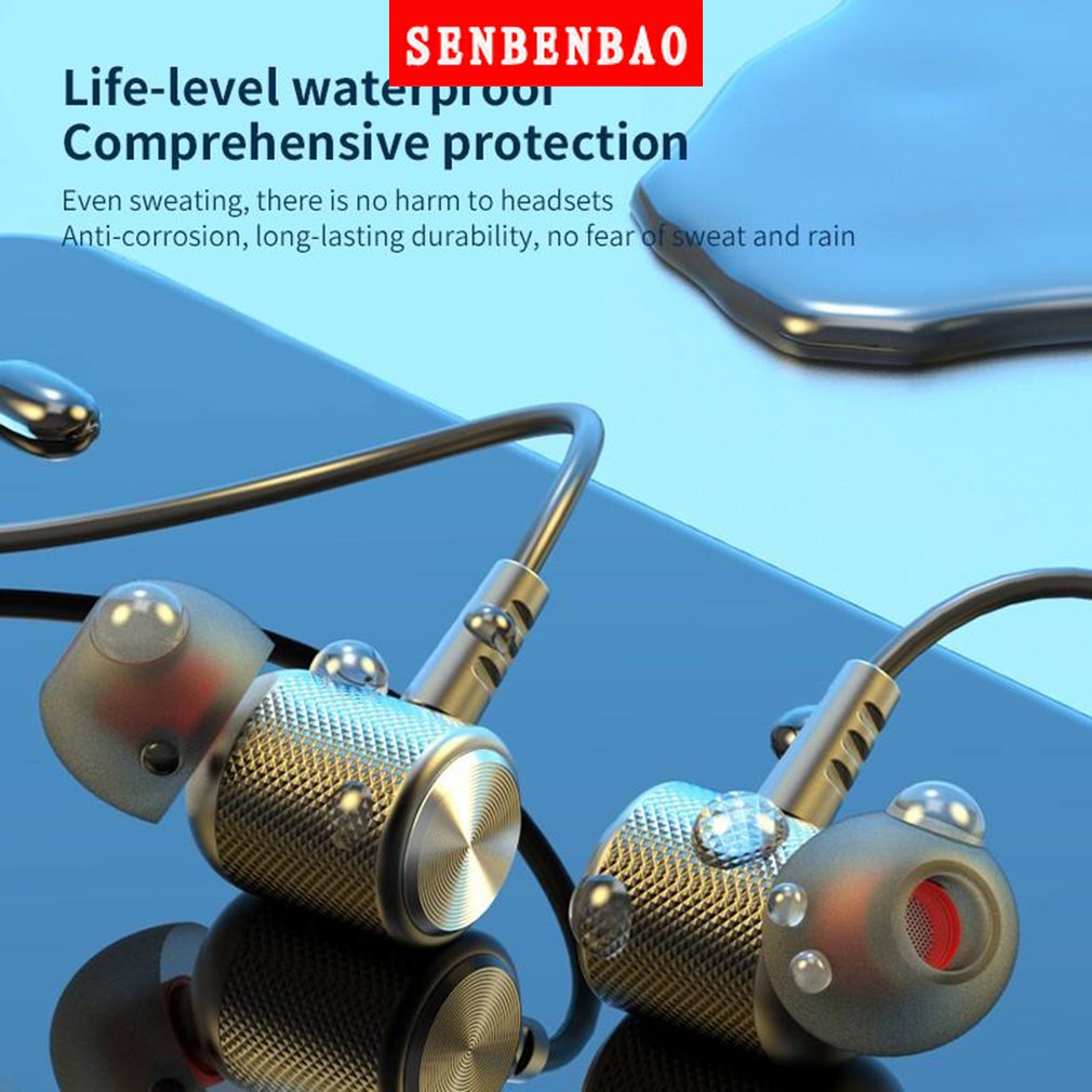 Tai Nghe Bluetooth 5.0 Không Dây Đeo Cổ Thể Thao SENBENBAO BT63 TWS
