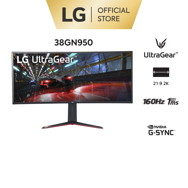 Màn Hình Cong Gaming LG 38GN950-B 38” UltraWide QHD+ 21:9 1ms 160Hz UltraGear Nano IPS