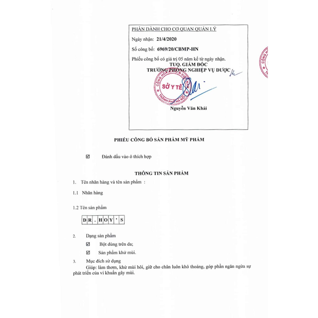 Trị Hôi Nách Hôi Chân-Dr Hoys-Khử Sạch Mùi và Khô Thoáng suốt 48h | BigBuy360 - bigbuy360.vn